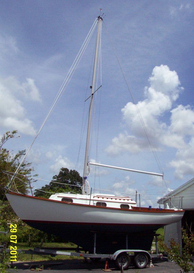 Restored hull, port side